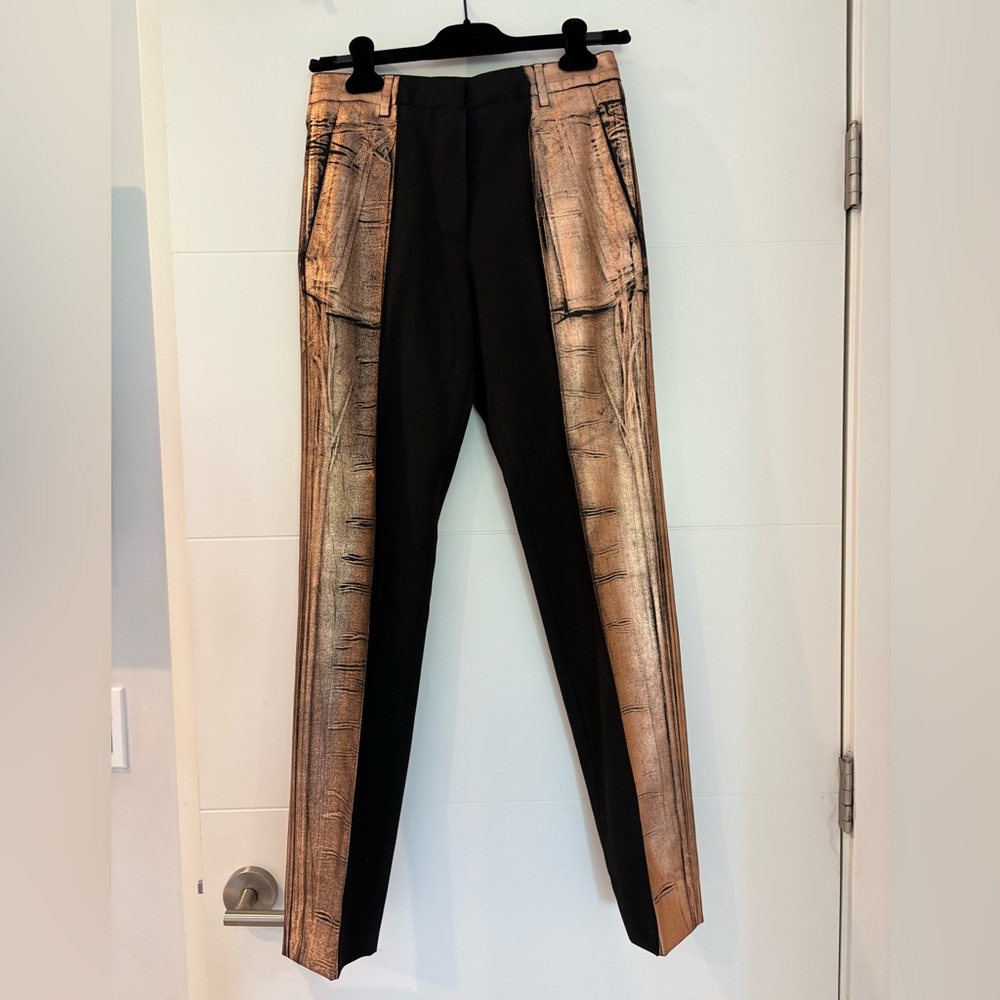 Maison Margiela Black & Bronze Trousers Pants, Sz 38/S